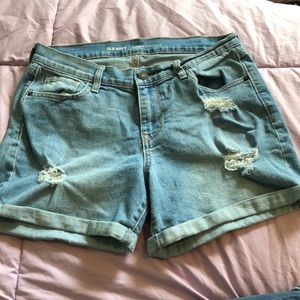 Old navy high waisted shorts with rips